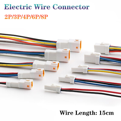 Automotive Connector Car Motorcycle Electrical Plug Socket Kit Cable 2-8 Pin Way