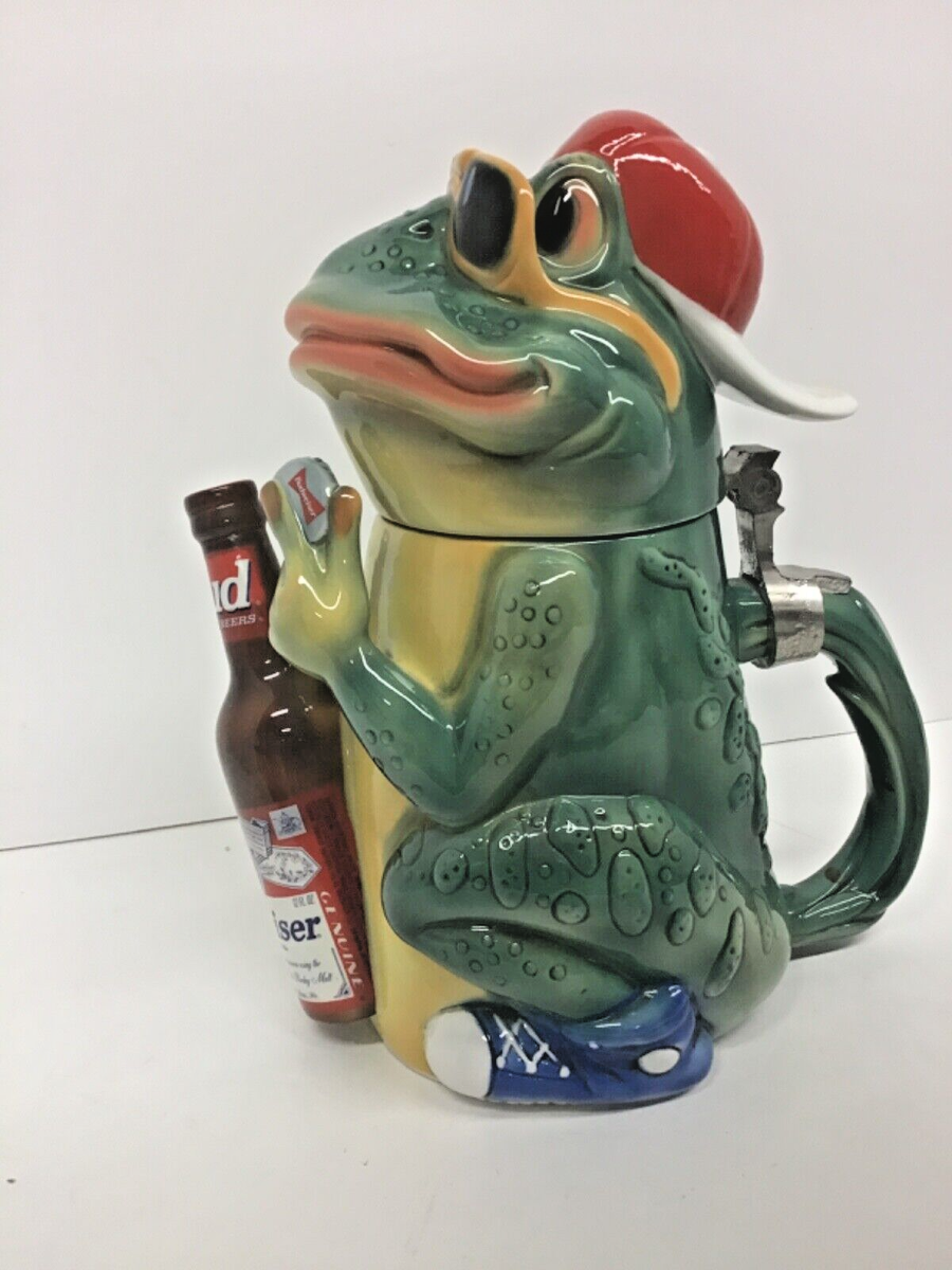 Budweiser BUD FROG Character Stein 1996 Limited Edition Anheuser
