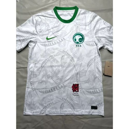 Nike Jersey Men Med White 2022 Saudi Arabia Home World Cup KSA Soccer Football