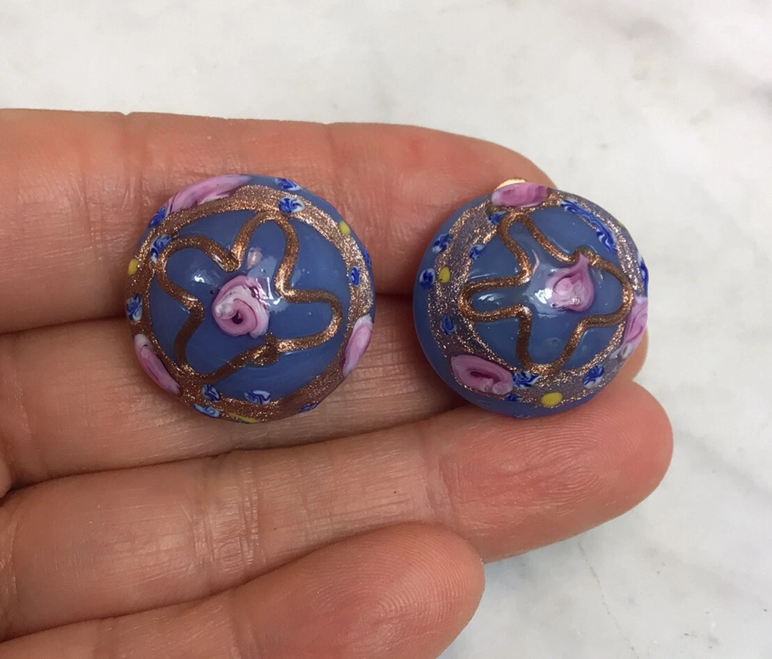 Murano glass clip on earrings online