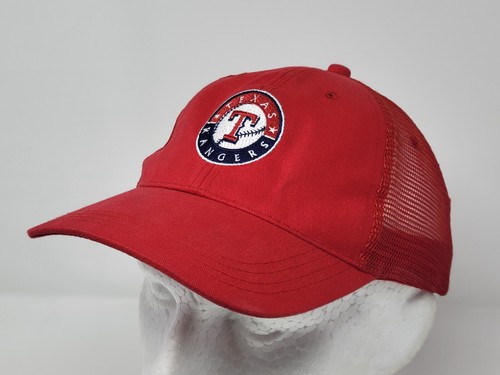 Texas Ranger's KC Red Adjustable Hook & Loop Trucker Hat - MLB Baseball ...