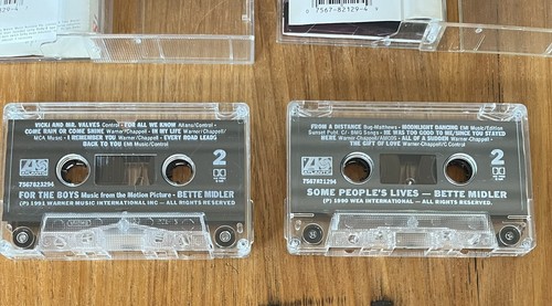 Bette Midler Cassette Tapes Some Peoples Lives & For the Boys FREE POSTAGE - Picture 6 of 6