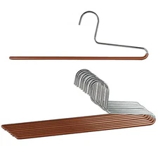 by Reston Lloyd Non-Slip Space Saving Clothes Hanger with Single Rod for Pant...