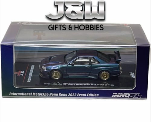 Inno64 Nissan Skyline R34 GT-T Magic Purple MotorXpo Hong Kong 1/64 - Picture 1 of 1