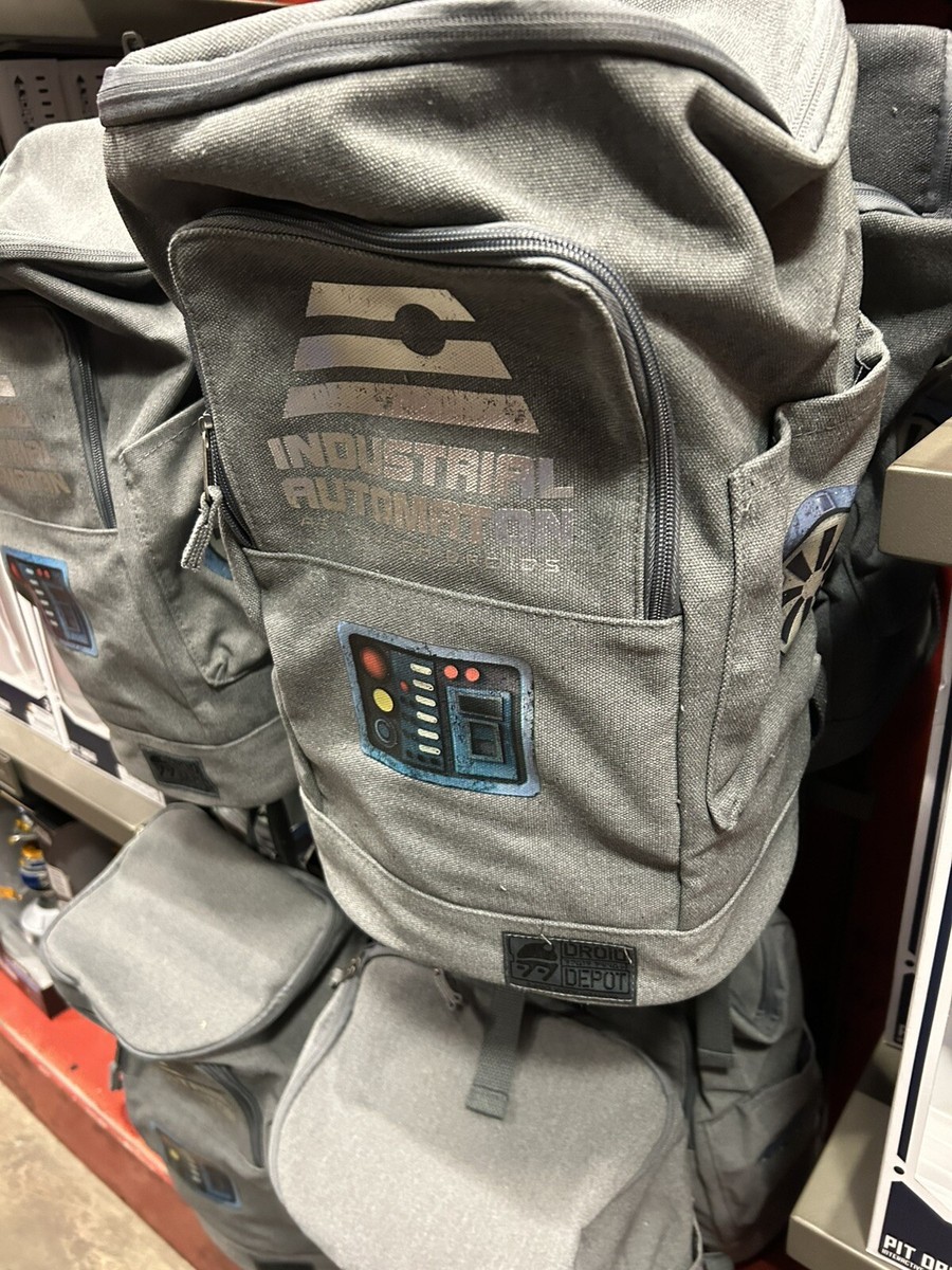 Disney parks Gray & Rose Gold droid depot Backpack phone card case key ring Set New Droid Depot Astromech Backpack and Clear Bag Arrive at  main image 4