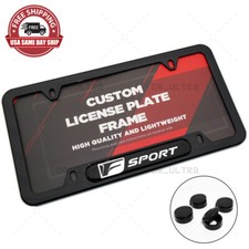 Gloss Black Front Rear For Lexus F-sport License Plate Frame Protect Cover Gift