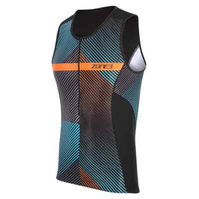 Zone3 Herren Activate Plus Momentum ärmelloses Tri Top - Größe M - Mehrfarbig