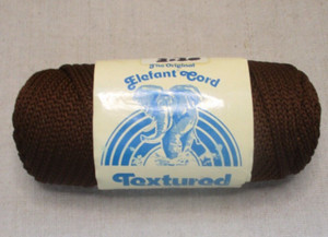 vintage Elefant Cord, Texturred Olefin K-Cord, Brown, 50 yds, macrame