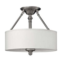 Elstead Sussex Deckenleuchte E27 3-Fach Nickel GebüRstet