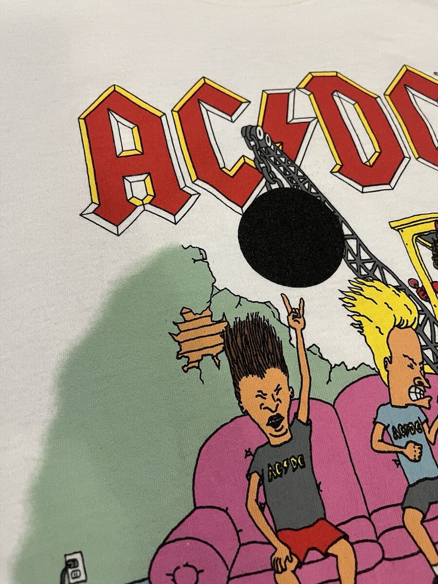 AC/DC World Tour 1996 Beavis And Butthead T-Shirt Large Rare AC/DC World Tour 1996 Beavis And Butthead T-Shirt Large Rare