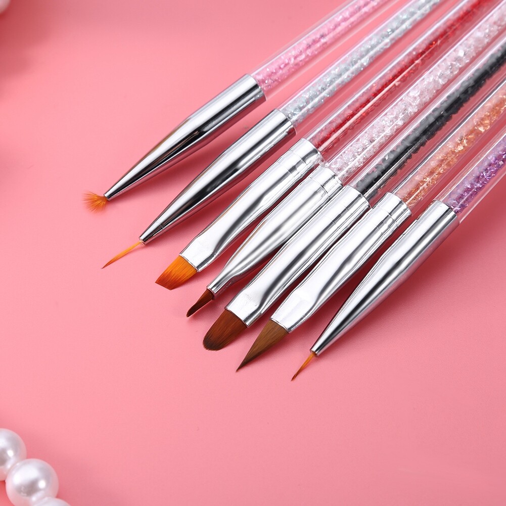 7pcs Nail Art Brush Set Nail Painting UV Gel Polish Extension Carving