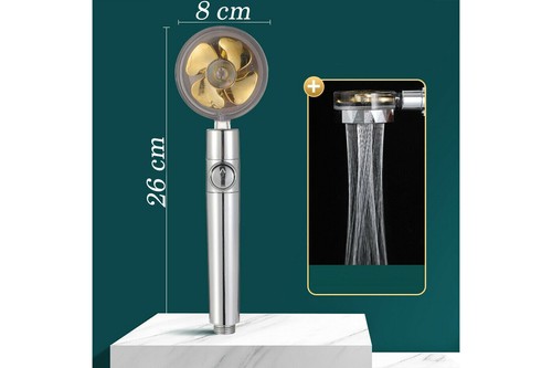 Soffione Doccia Alta Pressione 40% di Acqua in Meno Doccetta TurboCompressa - Picture 5 of 15