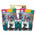 (Set of 6) A1, A2 & A5 Spiral Sketch Pads 130gsm White Paper Drawing Artist Book