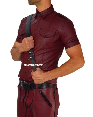 Sam Browne Belt  Schulterriemen Schwarz Schultergürtel leder Gürtel leather Belt - Bild 2 von 5