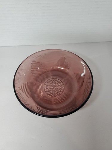 Forte Crisa Amathyst Purple Glass Bowls Textured Design 6" Wide 1" Deep - Picture 5 of 6