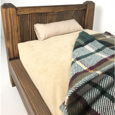 Wooden Cat Bed with Washable Cushions Solid Wood Pet Bed Furniture Indoor