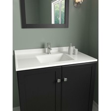 Design House 552174 Cultured Marble Vanity Top 43x22 Solid White Bathroom Vanities