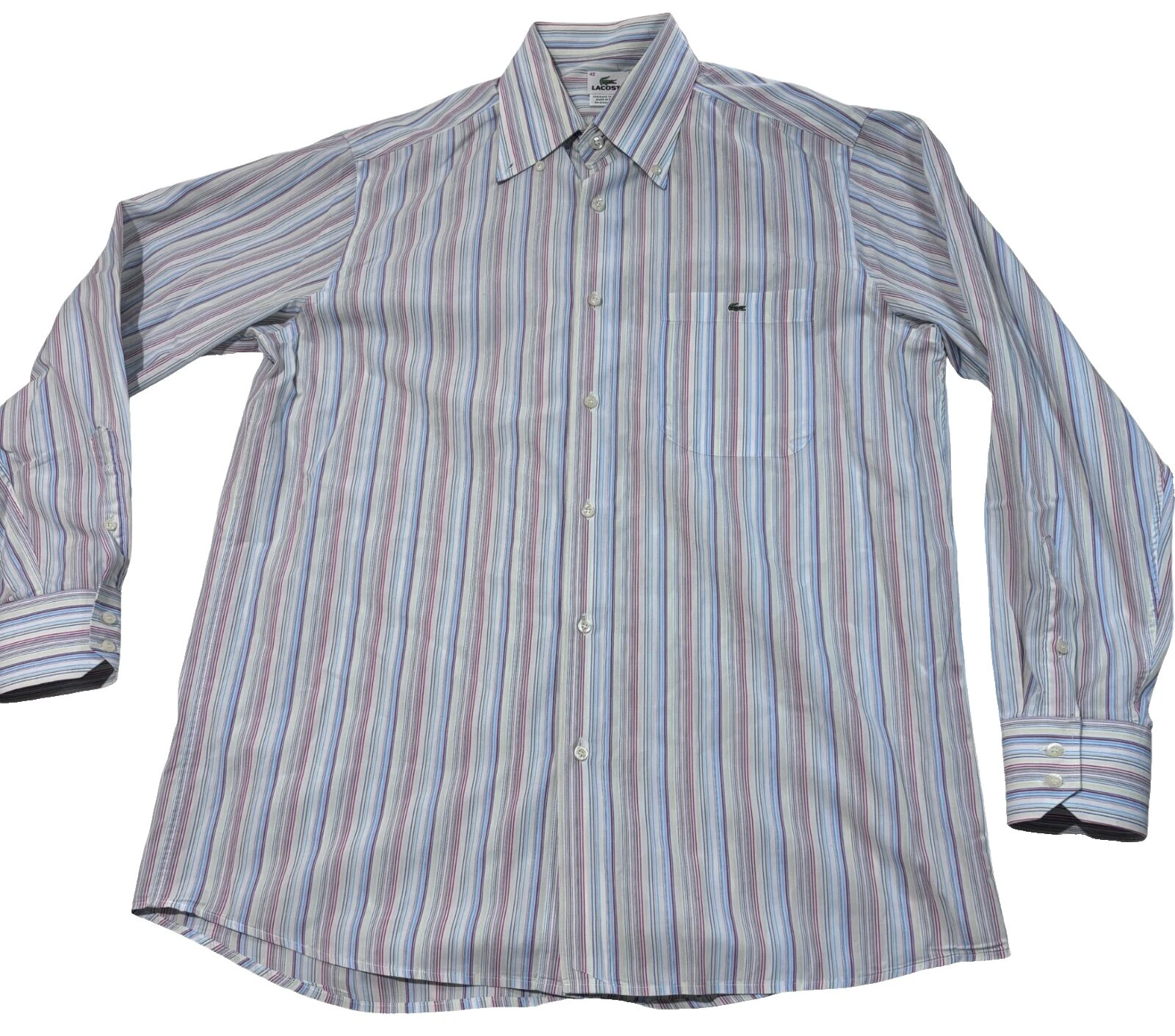 Lacoste Striped Long Sleeve Men's Dress Shirts