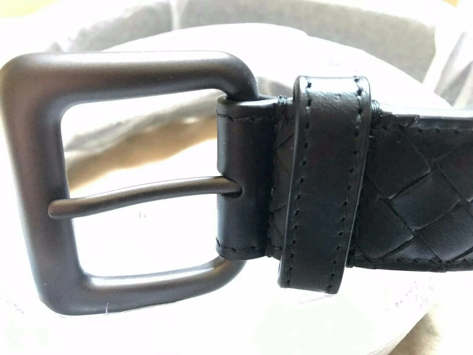 BOTTEGA VENETA Cintura uomo classica Botte Veneta taglia 85 in grigio ardoise ef 23