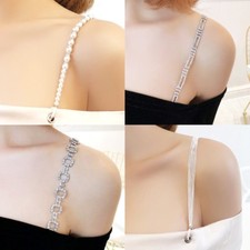 1 Paar Kristall Strass BH Träger Bling Schulter abnehmbarer Party Club