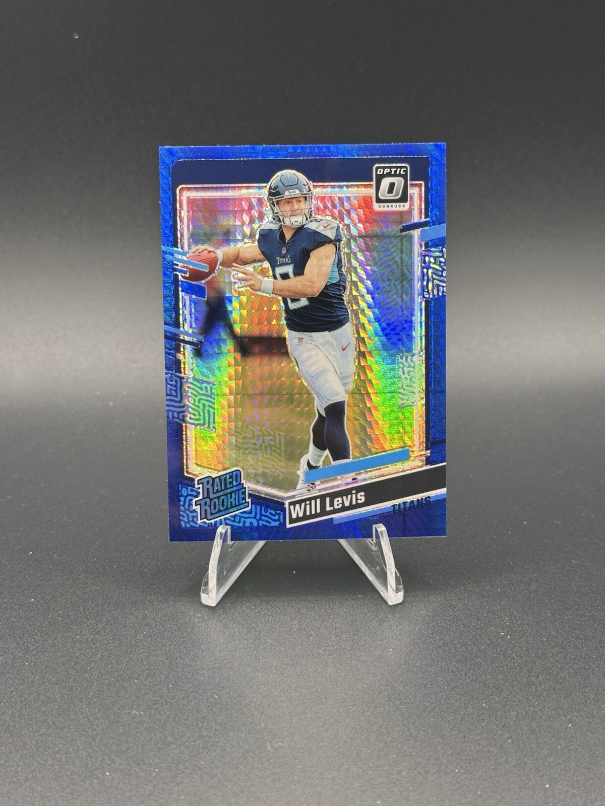 2023 Panini Donruss Optic Will Levis Blue Hyper Prizm RC Rated Rookie #298