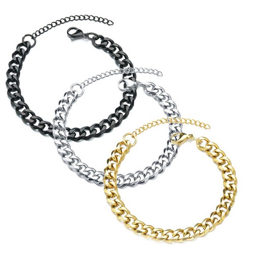 Cuban Chain Men Bracelet Classic Stainless Steel 3/5/7mm Width Chain Bracel FT - Bild 7 von 13