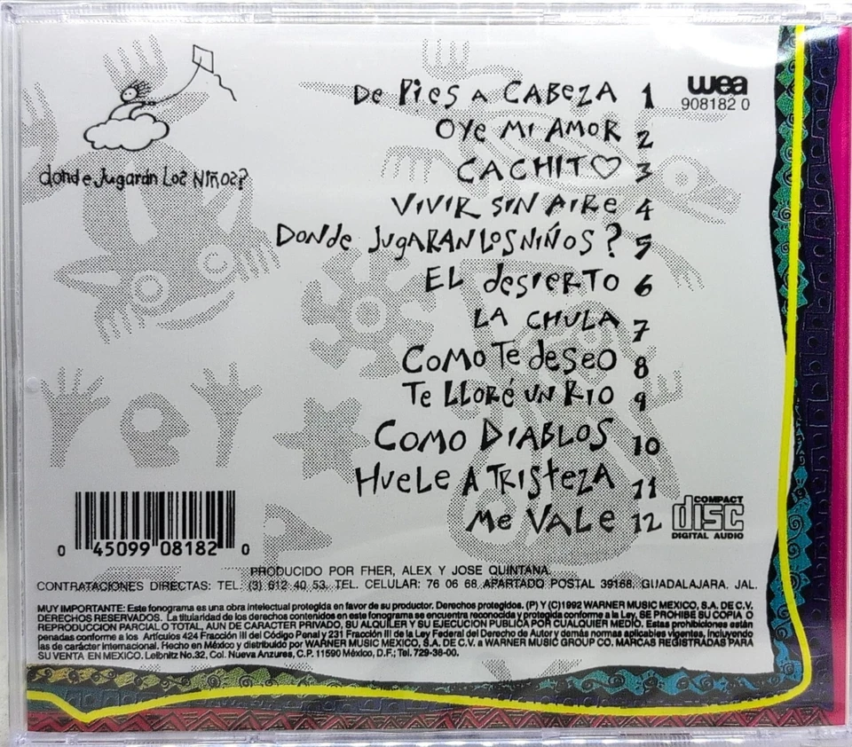 Maná – Donde Jugarán Los Niños? (1992, CD) - Image 2 of 2