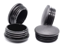 3" Tubing End Caps 3" Steel Tubing Plugs  Black  USA Made PE  Various Pack Sizes