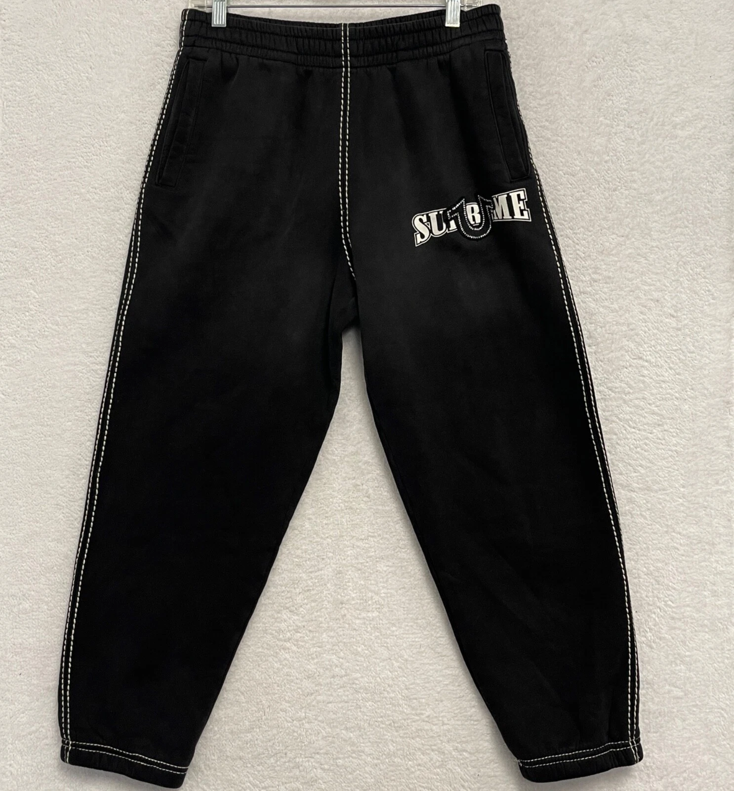 Pantalon de survêtement FW22 Supreme X True Religion Fade Dye point contrasté   Noir Taille S