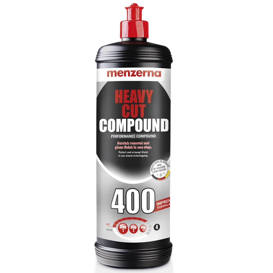 Menzerna Heavy Cut Compound 400 - 250 ml rimozione graffi e finitura lucida S...