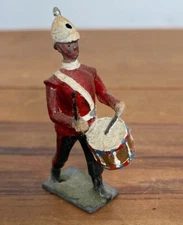 ANTIQUE JOHN HILL & CO DRUMMER BANDSMAN DRUM BAND LEAD SOLDIER BRITAINS