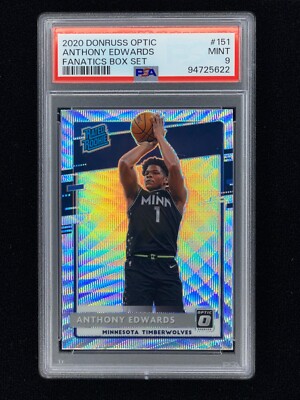 2020 Panini Donruss Optic Fanatics Box Set Prizm #151 Anthony Edwards NBA PSA 9