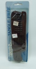 Vtg Vent Comb Tangle Free Curved Tooth Design Made in USA Brown Lot Of 3 W/Pick