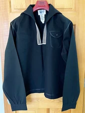 Defense Logistics Agency Black Jumper Jacket Dress 52L Uniform Wool Quarterdeck