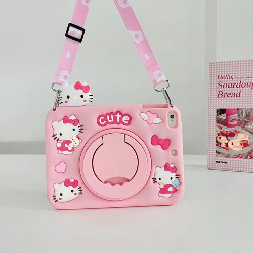 Kitty Stitch 360 Stand Cover Case For iPad 7/8/9th 10.2 Pro11 With PenSlot Strap - Picture 9 of 26
