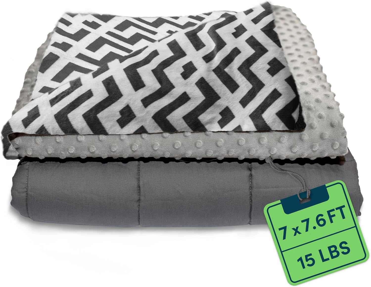 Weighted Blanket for Adults - 15 LB King Size Heavy Blanket for Cooling & Heatin