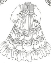 Re-born DOLL sewing PATTERN Christening dress 3 diffrent size U PICK size