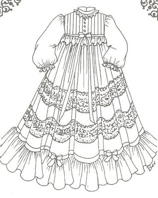 Re-born DOLL sewing PATTERN Christening dress 3 diffrent size U PICK size