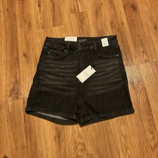 Judy Blue High Waist Black Denim Shorts Women s Size Large NWT