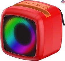 Portable Bluetooth Speaker, Wireless Speakers with RGB Light Show, 5W Loud