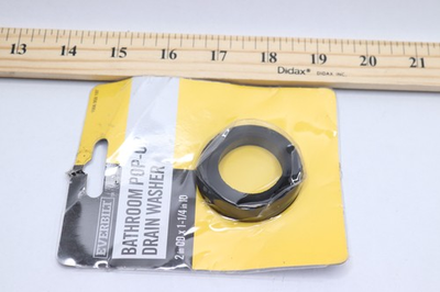 #ad Everbilt Bathroom Pop Up Drain Washer Black Rubber 2quot; 866100 $1.58