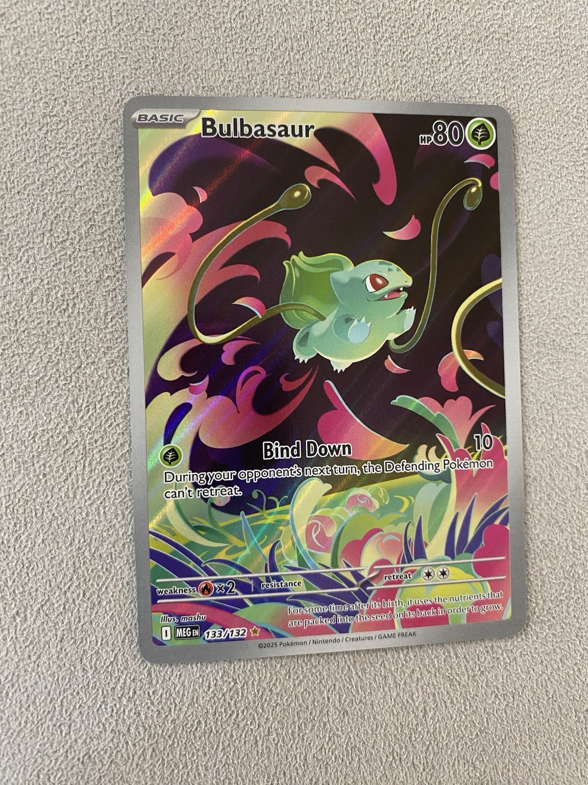 Bulbasaur 133/132 Mega Evolution Illustration Rare Pokémon TCG