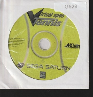 Virtual Open Tennis Sega Saturn Sleeved Video Game Disc Only