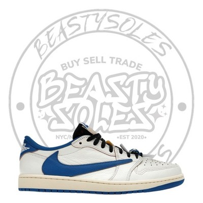 Jordan 1 Retro Low OG SP Fragment x Travis Scott Sail Military Blue Deadstock