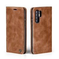 Handy HüLle FüR Huawei P30 Pro Klapp Magnet Smartphone Cover Case Braun