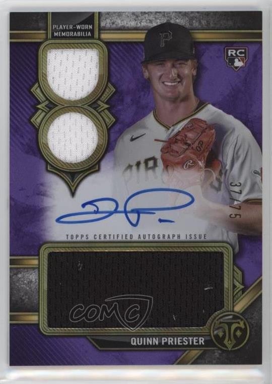 2024 Triple Threads Rookie Relics Amethyst 37/75 Quinn Priester Auto RC 1co7