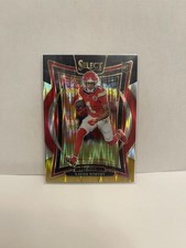 2024 Panini Select - Concourse Xavier Worthy #32 Red & Yellow Shock Prizm (RC)