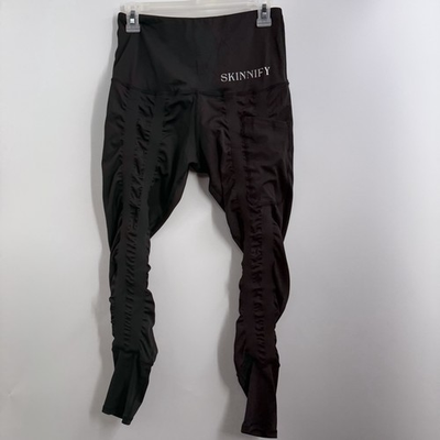 #ad Skinnify Resistance Band Leggings black 4 band hip pocket size Small high rise $49.99