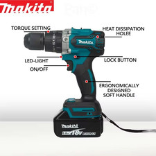 Brushless Cordless Drill Driver For Makita 18V LXT Battery DDF487 Type Bare Unit