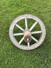 Rustikales Wagenrad Massivholz Eisen Deko Garten Vintage